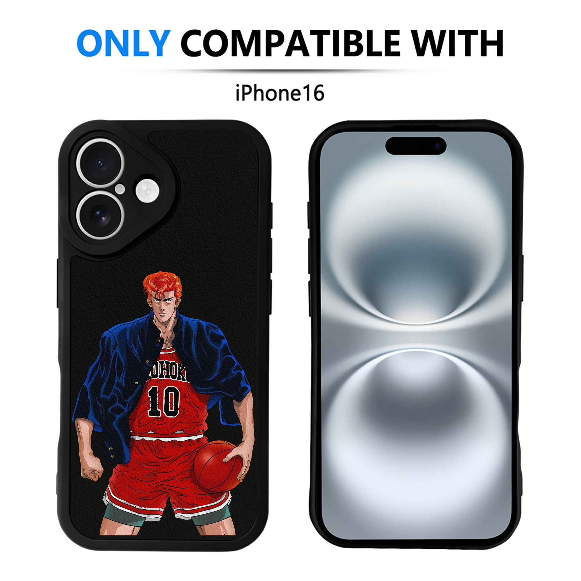 （画像用） SLAM DUNK／スラムダンク 【iPhone 16シリーズ対応】シリコンスマホケース（レザー調） 材質：シリコン
